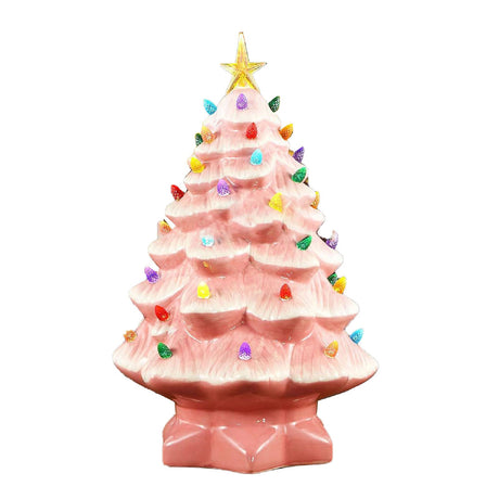 Xmas Tree Decoration Resin Exquisite Xmas Tree Figurine Statue Home Decor Gift 15cm Rose