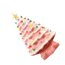 Xmas Tree Decoration Resin Exquisite Xmas Tree Figurine Statue Home Decor Gift 15cm Rose