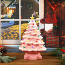 Xmas Tree Decoration Resin Exquisite Xmas Tree Figurine Statue Home Decor Gift 15cm Rose