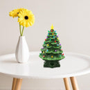 Xmas Tree Decoration Resin Exquisite Xmas Tree Figurine Statue Home Decor Gift 15cm Green
