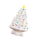 Resin Xmas Tree Exquisite Miniature Xmas Tree Figurines Holiday Decoration for Window Tabletop Yard 11.8 Inch White