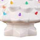 Resin Xmas Tree Exquisite Miniature Xmas Tree Figurines Holiday Decoration for Window Tabletop Yard 11.8 Inch White