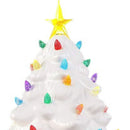 Resin Xmas Tree Exquisite Miniature Xmas Tree Figurines Holiday Decoration for Window Tabletop Yard 11.8 Inch White