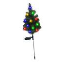 Solar Xmas Tree Stake Light Water Proof Outdoor LED Color Lighted Xmas Tree for Garden Courtyard Landscape