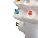Xmas Tree Night Light Ceramic Decorative Plug in Tree Nightlight Xmas Decor for Bedside Tables Study Rooms Living Rooms White