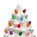 Xmas Tree Night Light Ceramic Decorative Plug in Tree Nightlight Xmas Decor for Bedside Tables Study Rooms Living Rooms White