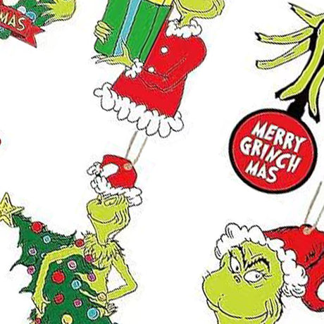 24pcs Xmas Tree Green Monster Ornaments Unique Handmade Wooden Green Monster Xmas Tree Decor for Window Wall