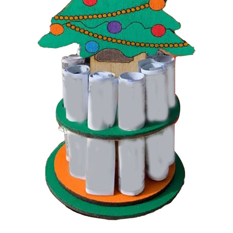 Xmas Money Holder Festive Interesting Wooden Cash Holder Ornament for Holiday Decoration Xmas Tree