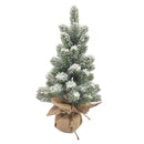 17.72in Desktop Flocking Xmas Tree Simulation Space Saving Reusable Xmas Tabletop Decoration for Festival Indoor