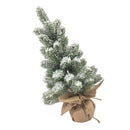 17.72in Desktop Flocking Xmas Tree Simulation Space Saving Reusable Xmas Tabletop Decoration for Festival Indoor