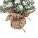 17.72in Desktop Flocking Xmas Tree Simulation Space Saving Reusable Xmas Tabletop Decoration for Festival Indoor