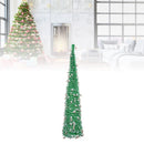 Xmas Tree with Snowmen Green PVC Easy Assembly Space Saving Retractable Foldable Artificial Xmas Tree for Decoration