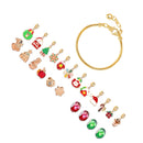 Xmas Advent Calendar Bracelets for Girls Xmas Countdown Calendar DIY Jewelry Making Kit Blind Box Charm Beads Pendants Bracelets for Kids Women Red Xmas Tree