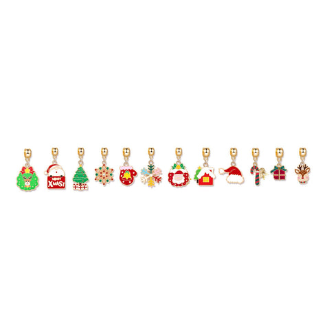 Xmas Advent Calendar Bracelets for Girls Xmas Countdown Calendar DIY Jewelry Making Kit Blind Box Charm Beads Pendants Bracelets for Kids Women Red Xmas Tree