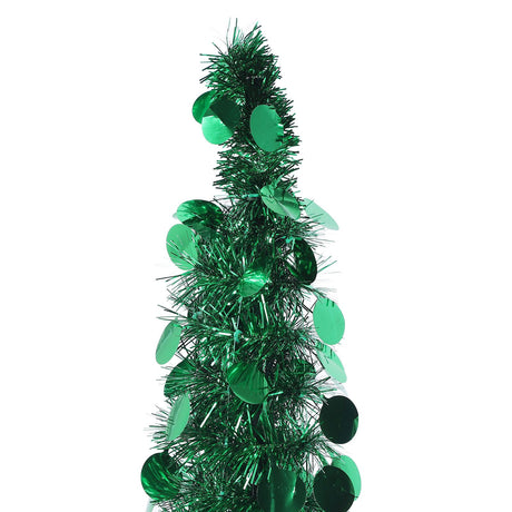 4.9ft PET Pop Up Xmas Tree Artificial Xmas Tree Folding Holiday Party Decoration for Indoor Home Office Decor Green