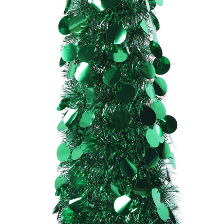 4.9ft PET Pop Up Xmas Tree Artificial Xmas Tree Folding Holiday Party Decoration for Indoor Home Office Decor Green