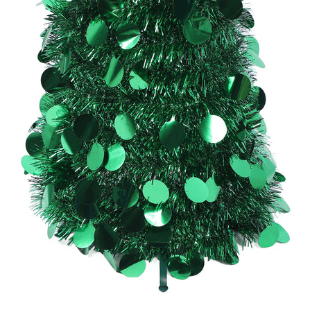 4.9ft PET Pop Up Xmas Tree Artificial Xmas Tree Folding Holiday Party Decoration for Indoor Home Office Decor Green