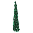 4.9ft PET Pop Up Xmas Tree Artificial Xmas Tree Folding Holiday Party Decoration for Indoor Home Office Decor Green