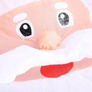 Inflatable Father Xmas with Blower LED Light 210T Polyester Fiber 3.9ft IP44 Water Resistant Father Xmas Broke Out From Window for Decoration EU Plug 220-240V