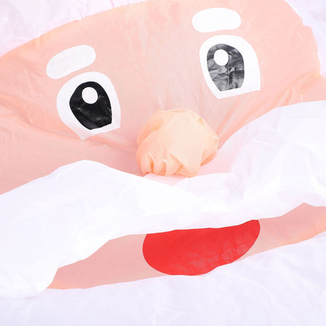 Inflatable Father Xmas with Blower LED Light 210T Polyester Fiber 3.9ft IP44 Water Resistant Father Xmas Broke Out From Window for Decoration EU Plug 220-240V