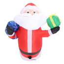 Inflatable Father Xmas with Blower LED Light 210T Polyester Fiber 3.9ft IP44 Water Resistant Father Xmas Broke Out From Window for Decoration EU Plug 220-240V