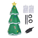 4.9FT Inflatable Xmas Tree LED Lighted 210T Polyester IP44 Water Resistant Blow Up Xmas Tree Yard Decor with Music for Outdoor Lawn Garden Party EU Plug 220 to 240V