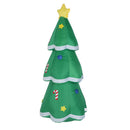 4.9FT Inflatable Xmas Tree LED Lighted 210T Polyester IP44 Water Resistant Blow Up Xmas Tree Yard Decor with Music for Outdoor Lawn Garden Party EU Plug 220 to 240V