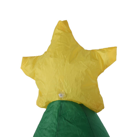 4.9FT Inflatable Xmas Tree LED Lighted 210T Polyester IP44 Water Resistant Blow Up Xmas Tree Yard Decor with Music for Outdoor Lawn Garden Party EU Plug 220 to 240V