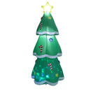 4.9FT Inflatable Xmas Tree LED Lighted 210T Polyester IP44 Water Resistant Blow Up Xmas Tree Yard Decor with Music for Outdoor Lawn Garden Party EU Plug 220 to 240V