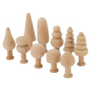 2 Set Unfinished Wooden Trees to Paint Mini Blank Peg Xmas Tree Home Holiday Toy Pendant Wood Decoration