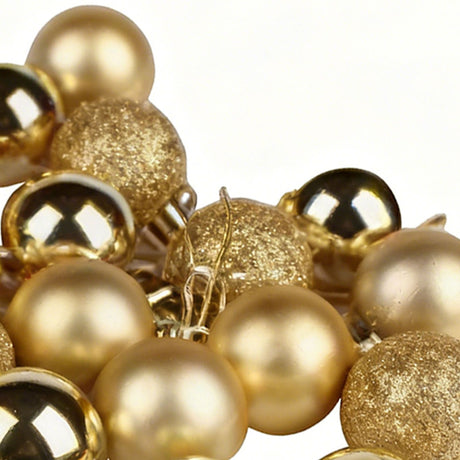 24pcs 1.18in Xmas Balls Ornaments for Xmas Tree Shatterproof Xmas Hanging Balls for Holiday Wedding Party Decoration Glitter Matte Glossy Gold