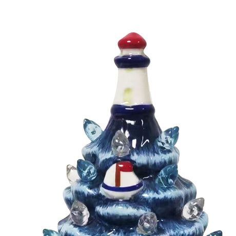 LED Xmas Tree Night Light Warm White Retro Ocean Themed Lighthouse Plug In Xmas Night Light for Holiday Decoration