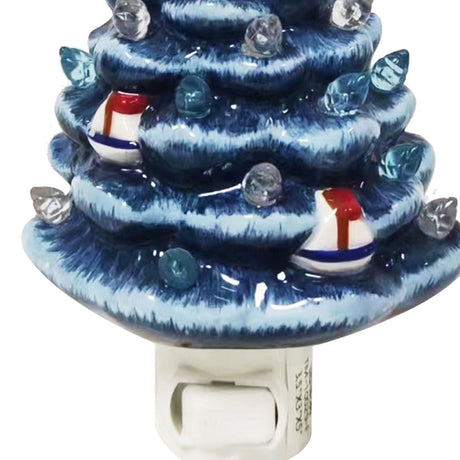 LED Xmas Tree Night Light Warm White Retro Ocean Themed Lighthouse Plug In Xmas Night Light for Holiday Decoration