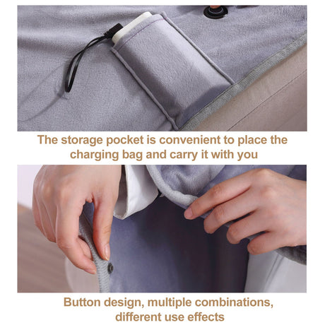 Wearable USB Electric Blanket Heating Blanket with Timing Function 3 Gear Adjustment