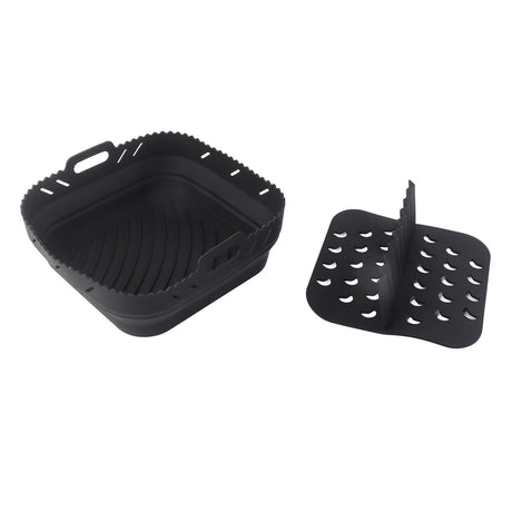 Square Air Fryer Silicone Baking Pan with Silicone Mat Air Fryer Pan