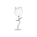 Wine Glass Rose Flower Shape Wine Cup High Borosilicate Glass Cocktail Glass for Party Bar