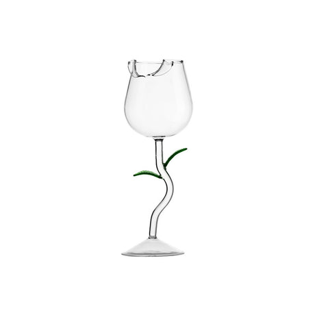 Wine Glass Rose Flower Shape Wine Cup High Borosilicate Glass Cocktail Glass for Party Bar