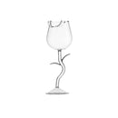 Wine Glass Rose Flower Shape Wine Cup High Borosilicate Glass Cocktail Glass for Party Bar