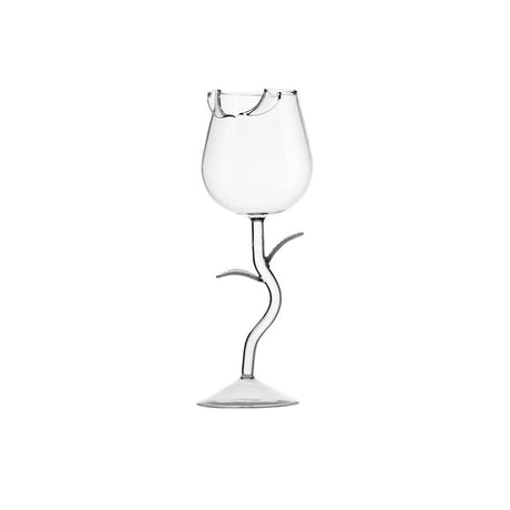 Wine Glass Rose Flower Shape Wine Cup High Borosilicate Glass Cocktail Glass for Party Bar
