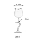 Wine Glass Rose Flower Shape Wine Cup High Borosilicate Glass Cocktail Glass for Party Bar