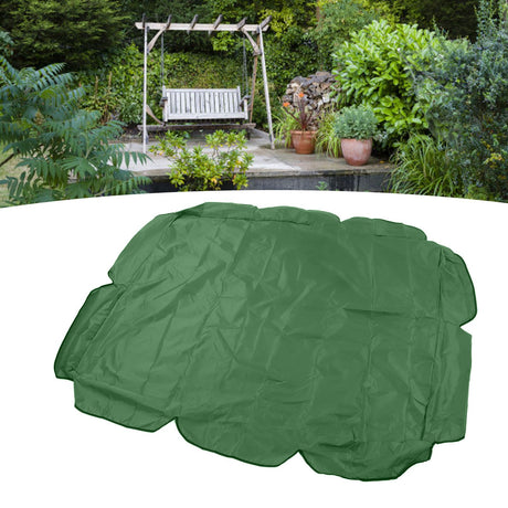 Swing Canopy 210D Silver Coated Oxford Waterproof UV Proof for Outdoor Patio Yard Chair 142x120x18cm Dark Green