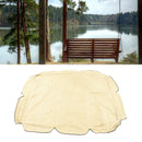 Swing Canopy 210D Silver Coated Oxford Waterproof UV Proof for Outdoor Patio Yard Chair 142x120x18cm Beige