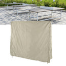 Table Tennis Table Dust Cover 190 Silver Coated Polyester Taffeta Courtyard Patio Waterproof Table Tile Cover with Zipper Beige 155x75x144cm