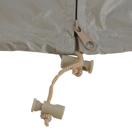 Table Tennis Table Dust Cover 190 Silver Coated Polyester Taffeta Courtyard Patio Waterproof Table Tile Cover with Zipper Beige 155x75x144cm