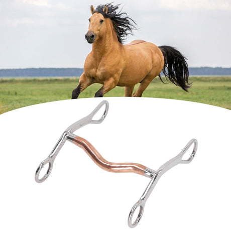 Horse Mouth Bit Stainless Steel Horse Breaking Bit Wear Resistant Corrosion Resistant Horse Snaffle Bit for Farm