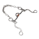 120mm Horse Mouth Snaffle with Chain Stainless Steel Horse Bit for Equestrian Training Equipment