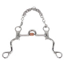 120mm Horse Mouth Snaffle with Chain Stainless Steel Horse Bit for Equestrian Training Equipment