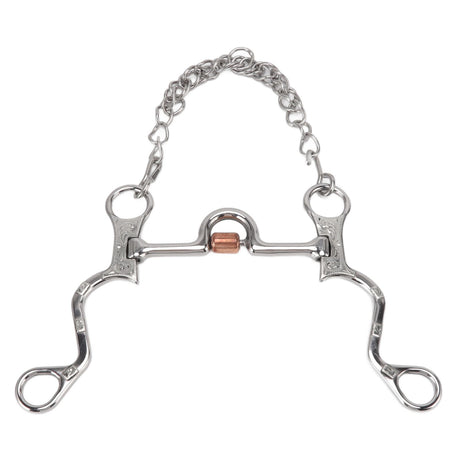 120mm Horse Mouth Snaffle with Chain Stainless Steel Horse Bit for Equestrian Training Equipment