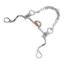 120mm Horse Mouth Snaffle with Chain Stainless Steel Horse Bit for Equestrian Training Equipment