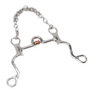120mm Horse Mouth Snaffle with Chain Stainless Steel Horse Bit for Equestrian Training Equipment